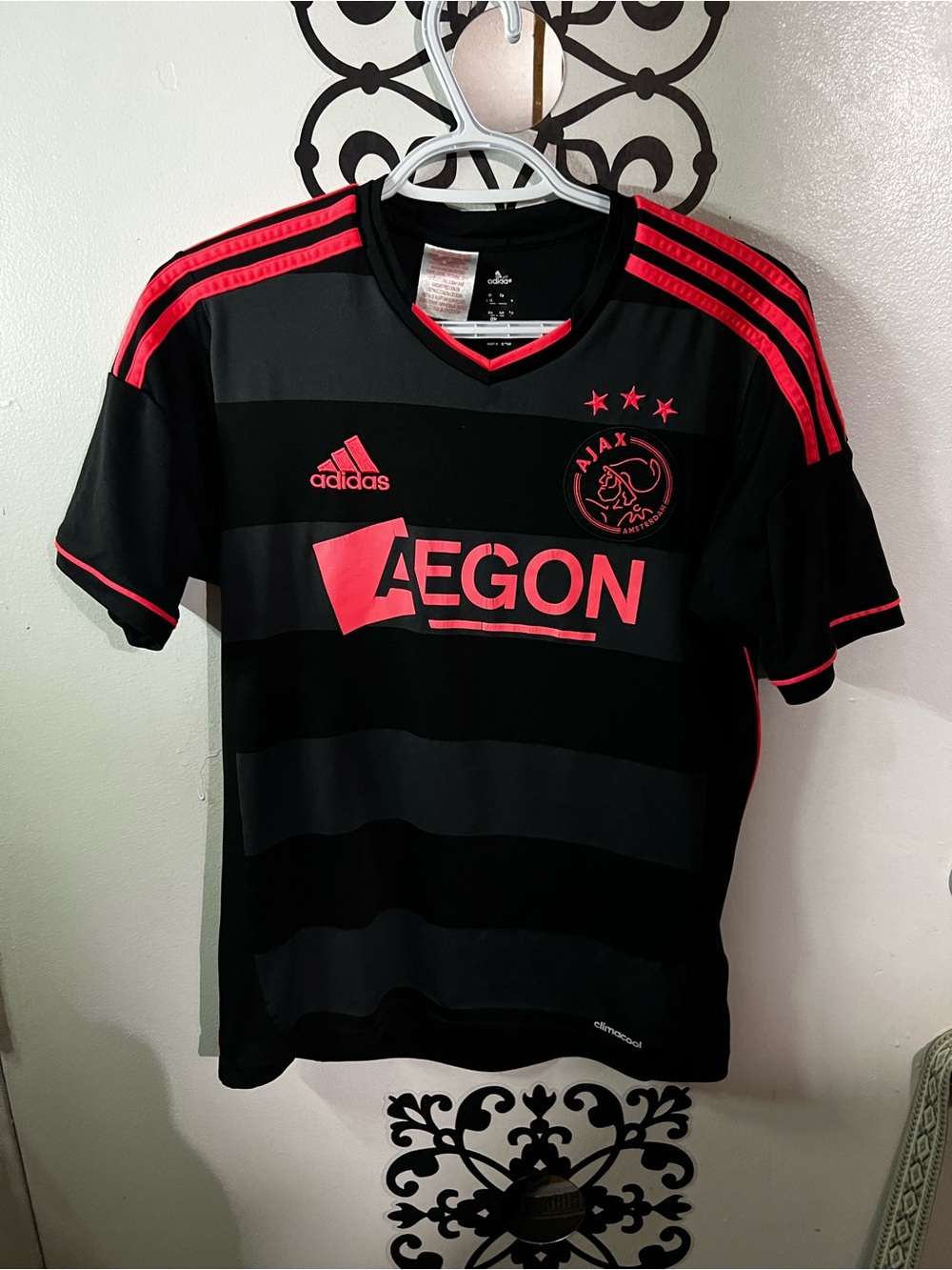 adidas Ajax Amsterdam Away Jersey 2013/14 Black & Red Medium